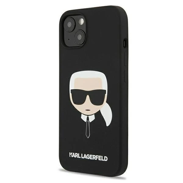 Karl Lagerfeld KLHCP13SSLKHBK iPhone 13 mini 5,4" čierny/čierny pevný obal silikónový Karl`s Head